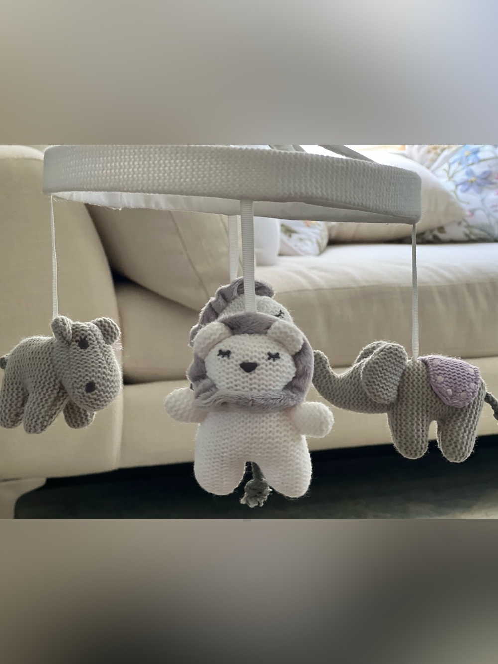 Pottery Barn Knit Animal Friends Nursery Mobile